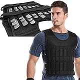 Gewichtsweste Oxford-Tuch, Verstellbare StoßFest Weight Vest Jacket Kommt Mit 32 Taschen Maximale Belastung 50kg (Ohne Stahlstange) MäNner/Frauen Krafttraining Fitness Gewichtsverlust Muskelaufb