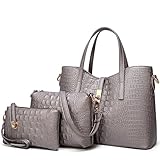 TcIFE Handtasche Damen Groß Handtaschen Set Für Frauen Umhängetasche Taschen 3-Teiliges S