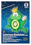 Ursus 18700035 - Laternen Bastelset, Frosch, ca. 21,8 x 21 x 10,3 cm, Durchmesser ca. 21,8 cm, inklusive Vorlagebogen mit Bastelanleitung, zum Selbstgestalten, ideal für den nächsten L