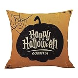 HEVÜY Kissenbezug Erntedank Halloween Raum Sofa Auto Dekorativer Baumwoll Leinen Wurf Kissen Abdeckungs Quadrat 18 x 18 Z