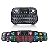 Wireless Tastatur mit Touchpad und kompatibel 2.4GHz Wireless kleine Handheld-Fernbedienung Tastatur sind kompatibel mit Smart TV, HTPC, PS3,