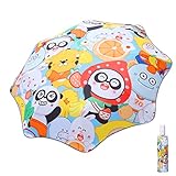 TFlower Regenschirm Kinder Automatik, Taschenschirm Kinder Auf-Zu-Automatik mit reflektierender Streifen und runden Regenschirmspitze 8-Rippe für Mädchen und Jungen, 380g