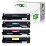 Kineco 4 Toner kompatibel mit HP Color Laserjet Pro M252dw Pro 200 M252n Farblaserdrucker kompatibel mit CF-400X CF-401X CF-402X CF-403X, Schwarz 2.800 Seiten, Color je 2.300 S