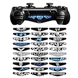 eXtremeRate 30 Stücke Stickers Light Bar Decal Aufkleber Sticker Skin Licht Bar Abziehbild für Playstation 4 S