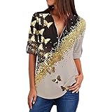 Shirt rückenfrei Hoody Damen mit Kapuze Polyester Weiss Pullover Damen Herbst Polyester Weiss karo Pullover Damen Basic Shirt Tuniken große größ