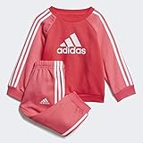 adidas I Logo Jogger Fleece Sweatshirts Unisex – Kinder, Unisex_Kind, ED1178, Active Pink/Real Pink S18/Weiß, 912M