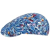 LIERYS Tropical Blue Flatcap Schirmmütze Schiebermütze Baumwollcap Herren - Made in Italy mit Schirm, Futter Frühling-Sommer - 58 cm b