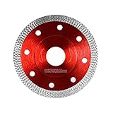 Diamantscheibe Professional Diamanttrennscheibe Fliese Feinsteinzeug 125 mm Fliesenscheibe für Beton Stahlbeton Stein (125x10x22,23 mm/Rot)