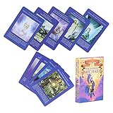 QIRG Wahrsagerei-Spielkarten, interaktive Tarot-Karten Hologramm-Papiermaterial für Unterhaltungspartys für das Treffen mit F