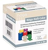 Höga Höga-Haft-Color 6cm x 4m, hautfarben, kohäsive (auf sich selbsthaftend) Fixierbinde, luftdurchlässig, sehr elastisch, rutschfest, 26 g