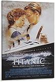 Sunsightly Drucken Sie auf Leinwand Titanic Filmplakat Wandbild Wandkunst für Wohnzimmer-Schlafzimmer Deko Wandposter Kein R