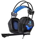 Sades SA921 Gaming Headset für PS4 Xbox360 Xbox One PC iPhone Smart Phone Laptop iPad Handys, Multi-Funktion Pro Spiel Kopfhörer mit Mikrofon (schwarz)