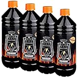 Flameup Petroleum für Petroleumheizung Petroleumofen Petroleumlampe Petroleumlampen Kamin Heizung Kerosin Reiniger Lampe Lampen Petrolium 4 L