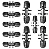 HOINCO Barbed Doppel Way Bewässerung, Tropfbewässerungs-T-Stück mit Widerhaken, T-Barb Bewässerungsanschluss, Gartenschlauch Wasserrohr Verbinder Barbed（10, schwarz）