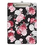 Hnogri Klemmbrett A4 Kunststoff, Mode-Design Klemmmappe A4 Bürobedarf & Schreibwaren für Rechtsanwälte Schüler Lehrer und Kinder, Clipboard Standardgröße 32 x 22 CM, Pinke R