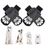 KOOLTAIL Hundesocken Anti-Rutsch Hundepfotenschutz, Hundeschuhe, 2 Paar verstellbare Hundesocken für Haustiere, für drinnen und draußen, zum Ausfü