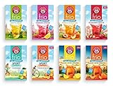 Teekanne frio 8er Pack - mit allen neuen Sorten - Eistee Pfirsich und Zitrone, Rhabarber-Kirsche, Sport Mango-Orange (8 x 45g)