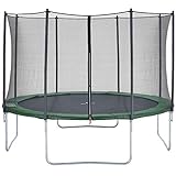 CZON SPORTS Gartentrampolin Ø430 cm mit Sicherheitsnetz, grün|trampolin|tramp