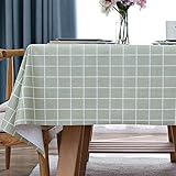 LIUJIU Haushalt PVC Tischdecke ，Tischset Waschbar Staubdicht Rechteckige ，Abwaschbar,Wasserdicht und Hitzebeständige，Tischdecke für Küchenpicknick Indoor Outdoor Dekoration，90x140