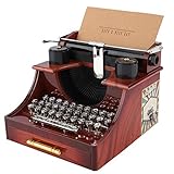 Dibiao Geburtstag Geschenk Vintage Schreibmaschine Stil Mechanische Musik Box Geschenk Schmuck Box mit Schub