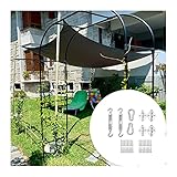 OZYN Rechteck Sonnensegel Sonnenschutz, UV-Block Wasserdicht Sonnenschutz Mit Befestigungssatz Schatten Segel Für Garten Pool Terrasse Dunkelgrau (Size : 3x4m)