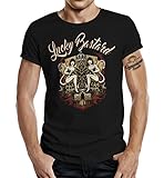 Poker Zocker T-Shirt: Lucky Bastard Pinup XXXL