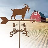Ziege Wetterfahne, Schmiedeeisen Dekoration Wetterfahne, Windrichtungsanzeige Szene Garten Wetterfahne, Messwerkzeuge Korrosionsbeständig, Zieg