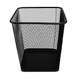 CHENXIANGTA8 Mülleimer Metall Mülleimer Can Can Can Deco Iron Müll Container Haushaltsbüro Abfallbehälter Müll Papierkorb Organizer Mülltonnen für die Küche (Color : Black)