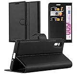 Cadorabo Hülle für Sony Xperia XZ/XZs in Phantom SCHWARZ - Handyhülle mit Magnetverschluss, Standfunktion und Kartenfach - Case Cover Schutzhülle Etui Tasche Book Klapp Sty