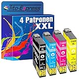 Tito-Express PlatinumSerie 4 Patronen XXL kompatibel mit Epson T1631 T1632 T1633 T1634 16XL | Workforce WF-2630WF WF-2650DWF WF-2750DWF WF-2510WF WF-2010W WF-2660DWF WF-2760DWF