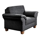 CAVADORE Sessel Byrum / Großer 1-Sitzer im Landhausstil mit Federkern / Passend zur edlen Sofagarnitur Byrum / 101 x 87 x 88 / Flachgewebe: G