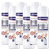 Hansaplast Silver Active Fußspray 150 ml 6er Pack, Fußspray Antitranspirant mit 48h Schutz vor Fußgeruch und Schweiß, Aktiv-Komplex mit Silber-I
