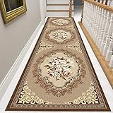 HWBB Teppich Wohnzimmer Grau Kinderzimmer Carpet Französische Traditionelle Goldene Läufer, Luxuriöser Großer Künstlerischer Weber Rutschfester Teppich, Küche Terrassen Innen Eingang