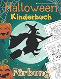 Halloween Kinderbuch Färbung: Malbuch für Kinder | +50 Gruselige Halloween-Motive Zum Ausmalen : Hexen, Vampire, Monstern, Kürbisen, Gesp