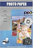 PPD 50 Blatt x A4 Inkjet 180 g/m2 Fotopapier Hochglänzend, Sofort Trocken und Wasserfest - Speziell entwickelt für alle Tintenstrahl-/Inkjetdrucker - auch bei älteren Druckermodellen keine Probleme mit Papiereinzug - echtes Premium Qualitätspapier - PPD-24-50