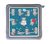 MeinBaby123 Schutzfolie für Toniebox | Schutzcover selbstklebend | Aufkleber passgenau I Folie Sticker I Toniebox Zubehör | Kleine süße Waschbären b