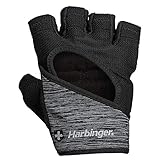 Harbinger FlexFit Fitness Handschuh Damen, Gewichtheber Handschuhe, Waschmaschinengeeignet, Schwarz/Heidekraut, S