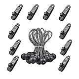 Zelt Winddichter Clip, 20 STK Multifunktion Zeltplane Clips Tarpaulin Screw Clips Krokodil Mund Clip Set Instant Clip Zelt Clips Zubehör für Camping Bootsabdeckungen Markisen Werbeb