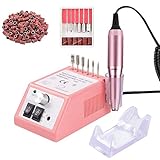 Elektrische Nagelfräser, Lyeiaa Profi Elektrische Nagelfeile Pediküreset Maniküre Set 20000u/Min für Acryl Gele Kallus Entfernen Einstellbarer Geschwindigkeit für Nagelstudio/DIY-Maniküre, R
