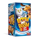 Trefl, Boom Boom Hunde und Katzen, Spiel mit Glocke, Familienspiel, Gesellschaftsspiel für Erwachsene und Kinder ab 6 Jahren, Boom Boom H