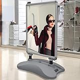 Jago® Kundenstopper DIN A1 Mobil - Alu Rahmen und 2 Folien Doppelseitig, mit Wasser befüllbar, in Grau, Indoor/Outdoor - Plakatständer, Gehwegaufsteller, Werbeaufsteller, Werb