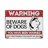 BAIWIFE Warnschild mit Aufschrift 'Beware of Dog', für den Außenbereich, rostiges Metallschild, 30,5 x 38,1