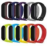 MAKACTUA Armband Kompatible für Xiaomi Mi Band 4 Damen Herren, Silikon Ersatz Fitness Armband und Uhrenarmband Sportarmband und Wristband Armbänder für Xiaomi Mi Band 4/3