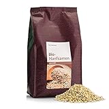 Sanct Bernhard Bio Hanfsamen geschält, glutenfrei, vegan, mit mehrfach ungesättigten Fettsäuren, Inhalt 1 kg