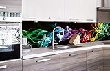 DIMEX LINE Küchenrückwand Folie selbstklebend SCHWARZER Rauch | Klebefolie - Dekofolie - Spritzschutz für Küche | Premium QUALITÄT - Made in EU | 260 cm x 60