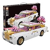 MOMAMOM Bausteine Architektur Modell Romantisches Hochzeitsauto Bausatz, Sammlerstück Automodell Ziegel Spielzeug, 1590 Stück Baustein Kompatibel Mit Lego T