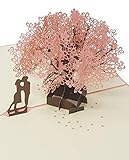 Grußkarte Glückwunschkarte'Große Liebe' Einladungskarte 3-D Pop-Up für Liebesgrüße Jahrestag Verlobung H