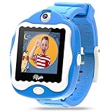 Kinder-Smartwatch, Aktivitäts-Armbanduhr für Jungen und Mädchen, Kinder-Smartwatch mit Spielen, Kid Tech Videospiel Foto Kind Geschenke, Digital Touchscreen Kamera Spiele Sportuhr Lernspielzeug (blau)