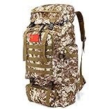 JUNGEN Wandern Daypacks 80LOutdoor Camouflage Backpacker Rucksack für Weltreise, Camping, Outdoor, Backpacking, verstellb