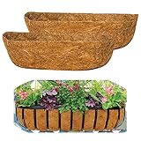 Sanshao Kokoseinlage Kokosmatte Hängekorb Kokos Hanging Basket Liner Coconut Coir Fiber Liner Mondförmige Liner Für Blumenampeln Blumenkasten Garten Hängekörbchen Naturkorb Blumentopf (2)
